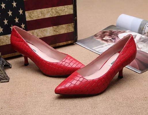 MIUMIU Shallow mouth kitten heel Shoes Women--014